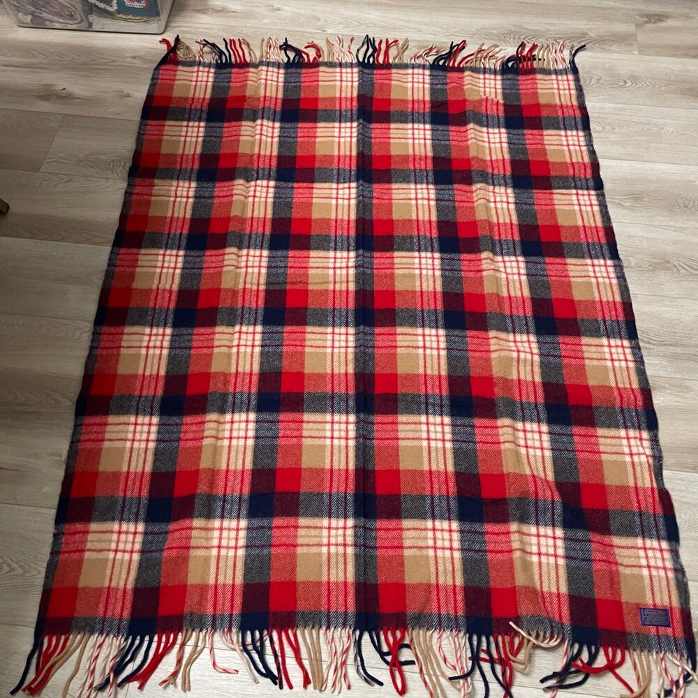 Vintage Pendleton Robe In A Bag Stadium Lap Blanket 52"x70" Virgin Wool Throw - Picture 8 of 16